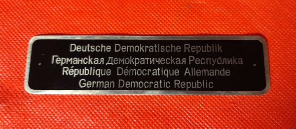 Plakette Schild Typenschild Deutsche Demokratische Republik Wartburg Trabant Barkas IFA